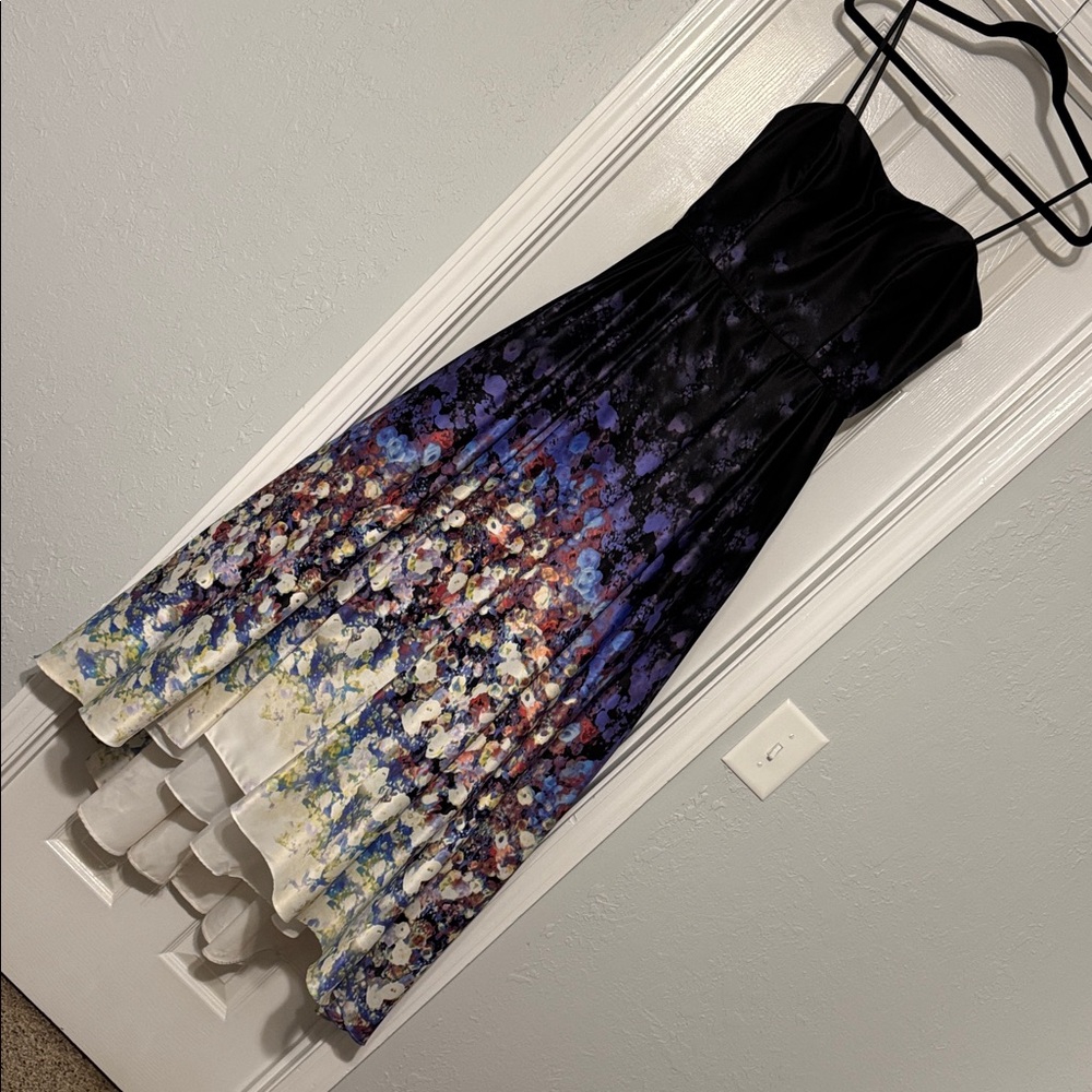 Strapless Prom Dress Floral Ombré Size 12 purchased at Camille La Vie